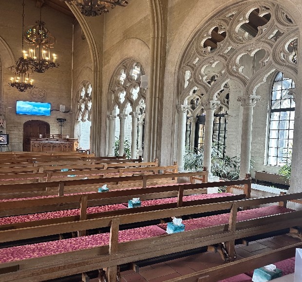 ▲ 줄리아 모건 채플의 내부 모습이다.