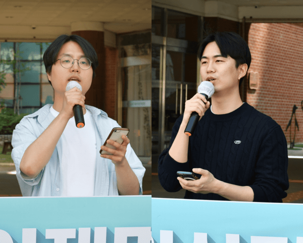 최동빈 전도사(왼쪽)와 김영재 전도사