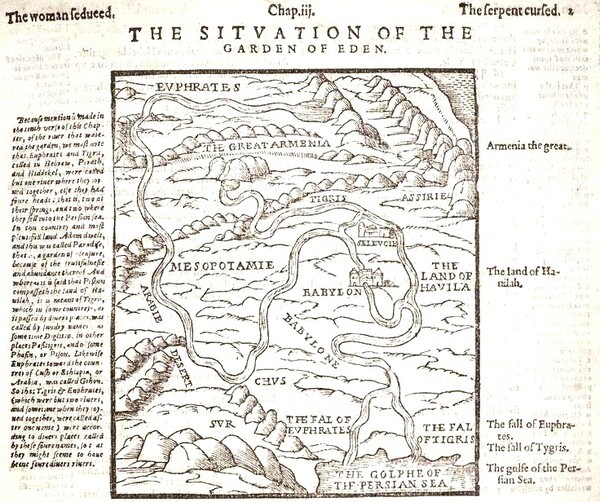 16세기 종교개혁가들에 의해서 번역된 제네바 성경에서도 역사적 에덴동산은 아르메니아에 있었다. 종교개혁가들의 근거는 대홍수와 대격변 후, 아라랏산들 주변으로 역사적 에덴동산의 지형이 펼쳐진 사실에 있다.